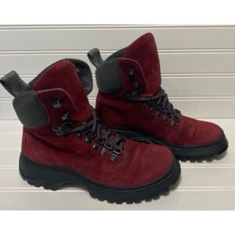 Prada Red Ankle Boots